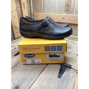 Dr Scholls Emily Brown Slip On Comfort Shoes 7.5M Leather